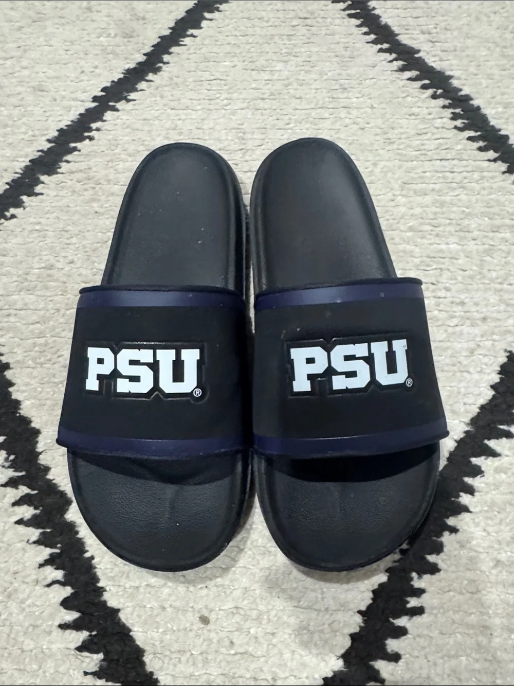 PSU Penn State Nike mens Black Slides Sandals US 12